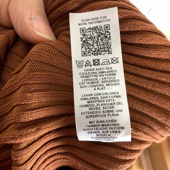 ASOS Design Brown Ribbed Knit Column Bodycon Maxi Dress Size 14 - Picture 5 of 5